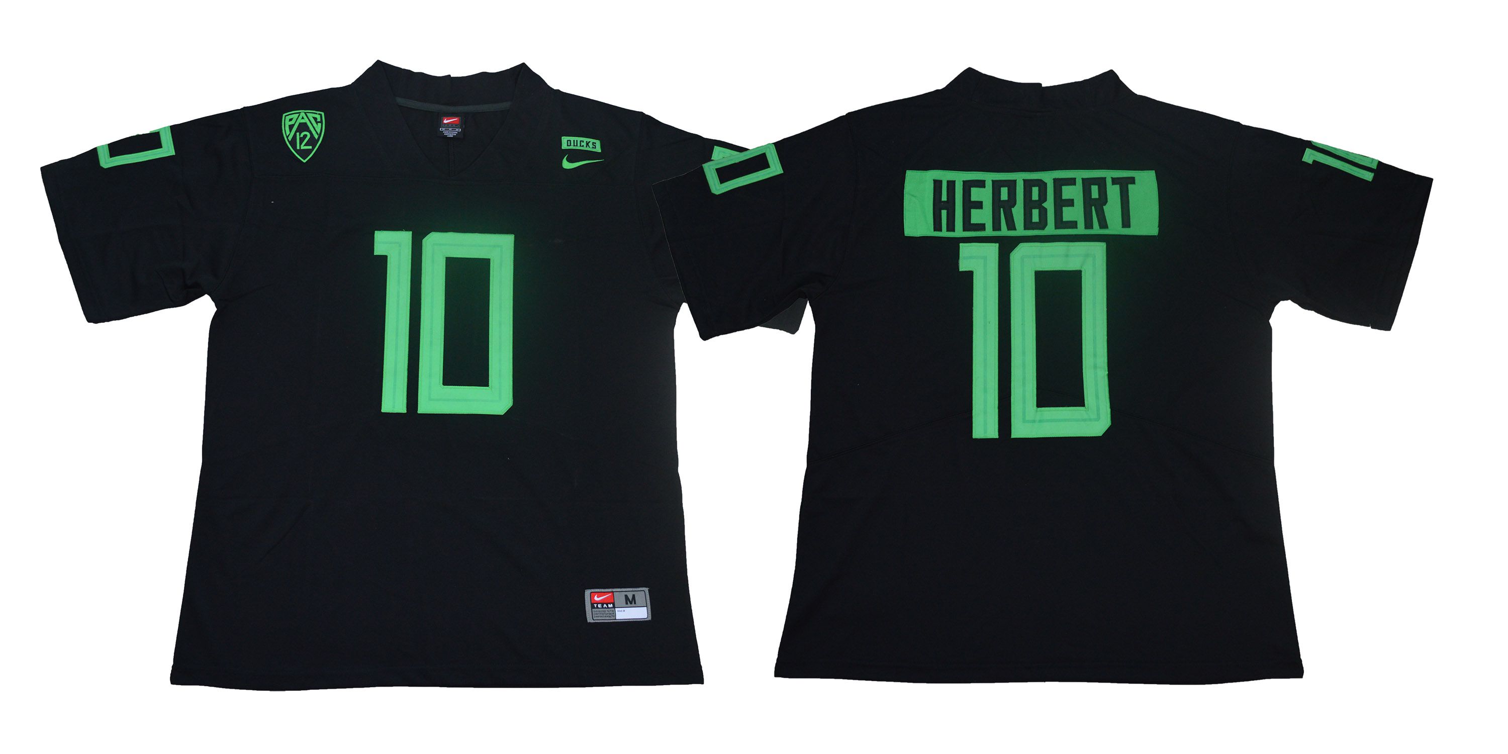 Men Oregon Ducks 10 Herbert Black Legendary Edition Nike NCAA Jerseys